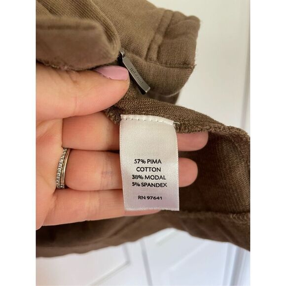 Pure Jill tan assymetrical side zip sweater - Picture 5 of 11